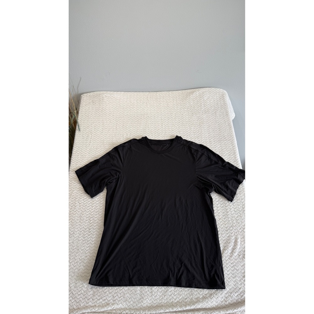 Lululemon Mens Black Short Sleeve Crew Neck Activewear T-Shirt Size XL 4691